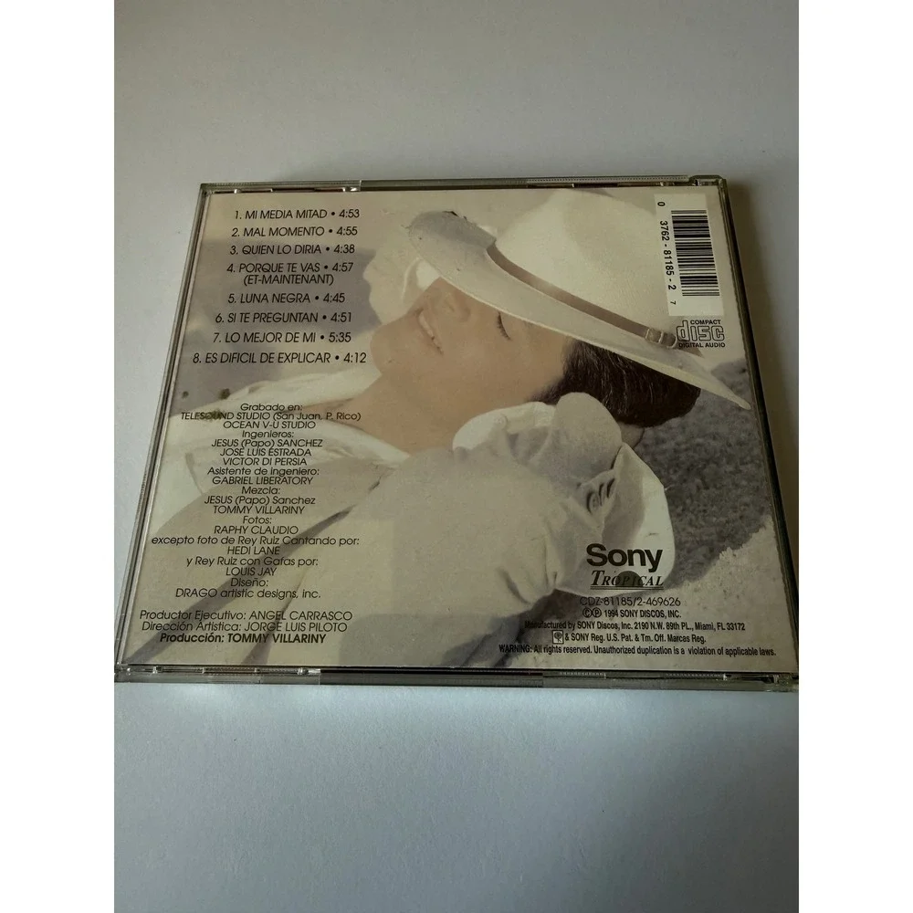 Rey Ruiz Mi Media Mitad CD 1994 Sony Tropical Salsa Latin CDZ-81185/2-469626